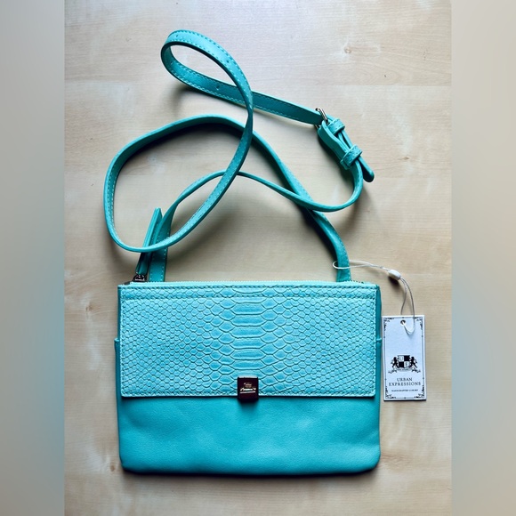 Urban Expressions Crossbody Bag in Mint - Picture 1 of 10